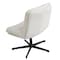 Flash Furniture Chloe Wide Mid-Back Cream Padded Faux Shearling Armless Office Chair, Swivel Function, Black Frame CH-232196-1-CR-BK-GG - alternate 8